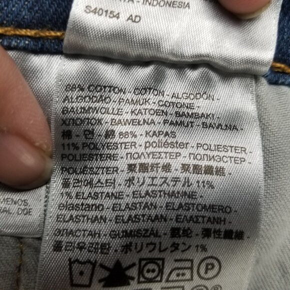 Levis Jeans Mens 42x30 Blue 541 Stretch Athletic Fit Taper Denim - Picture 11 of 14